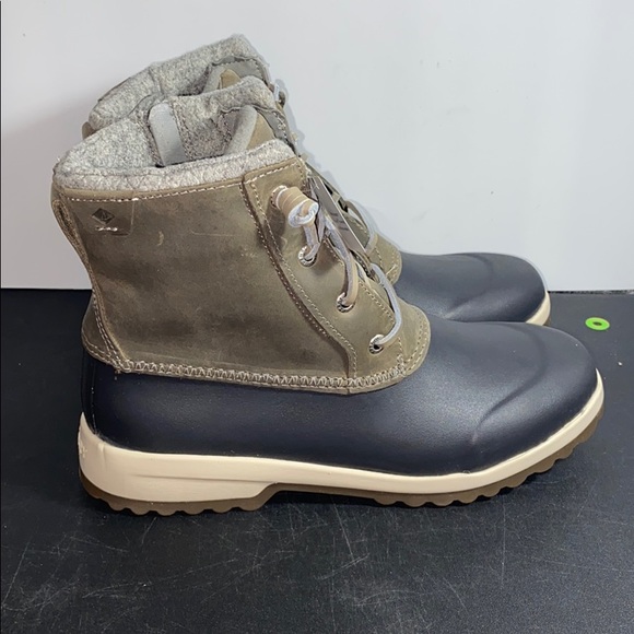 LADIES SPERRY MARITIME REPEL GREY WATERPROOF BOOTS - Picture 2 of 11